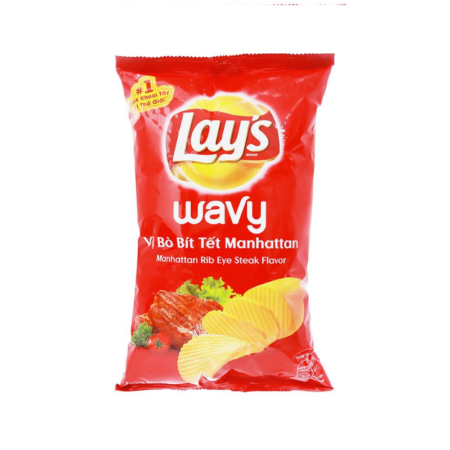 Lay's wavy manhatten rib eye steak